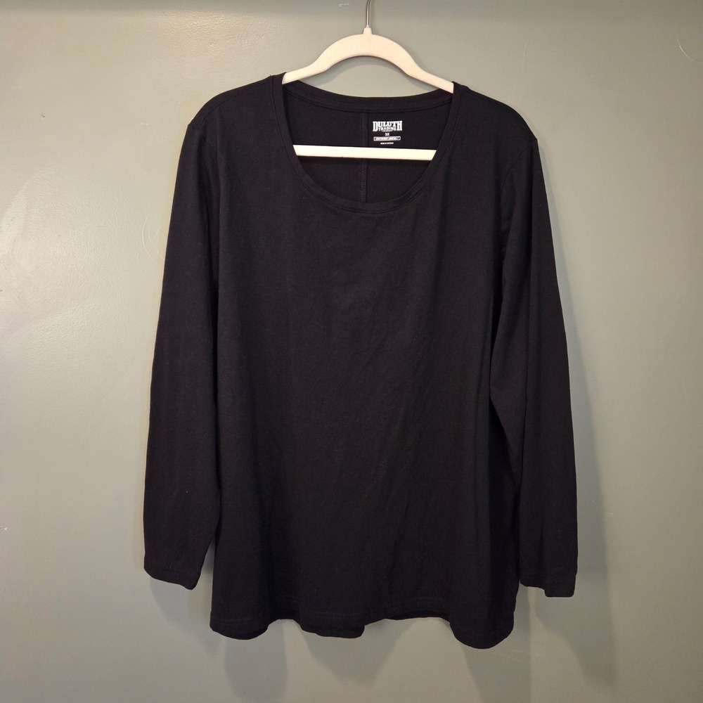 Duluth Trading Co Women's Lightweight Longtail T 3/4 Sleeves Size 3X Black